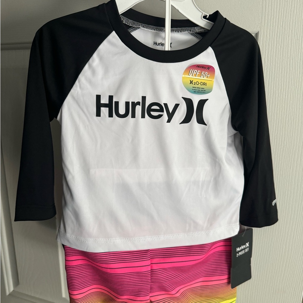 Baby Boy Hurley Rash Guard & bathing suit shorts set. NWT
Size 12 Months